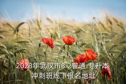 2023年武漢市3 2普通 專(zhuān)升本 沖刺班線下報(bào)名地址