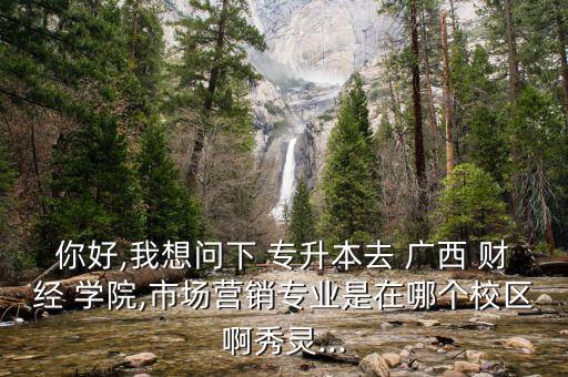 你好,我想問下 專升本去 廣西 財(cái)經(jīng) 學(xué)院,市場(chǎng)營(yíng)銷專業(yè)是在哪個(gè)校區(qū)啊秀靈...