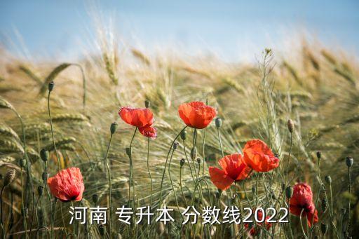 河南 專升本 分?jǐn)?shù)線2022
