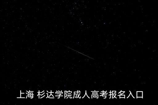  上海 杉達學(xué)院成人高考報名入口