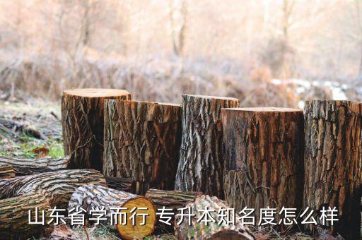  山東省學而行 專升本知名度怎么樣