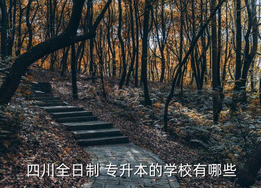  四川全日制 專升本的學(xué)校有哪些