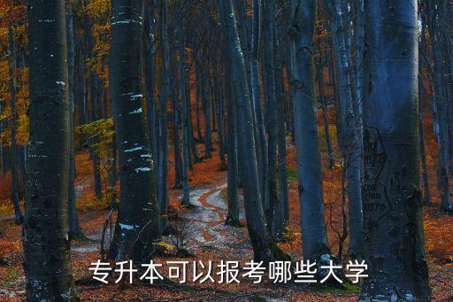  專升本可以報考哪些大學(xué)