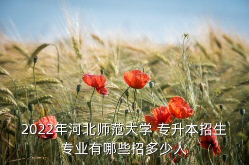 2022年河北師范大學(xué) 專(zhuān)升本招生專(zhuān)業(yè)有哪些招多少人