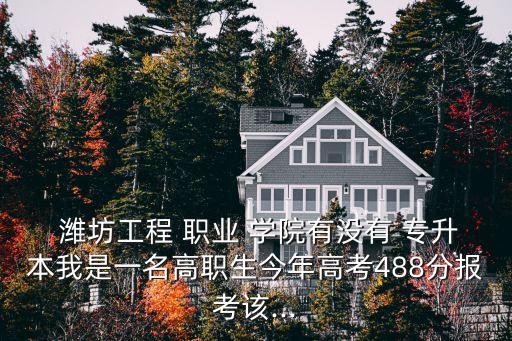 濰坊職業(yè)學院能專升本