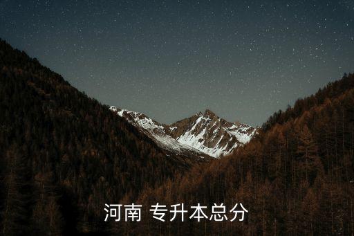 河南 專(zhuān)升本總分