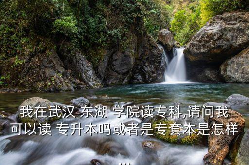 我在武漢 東湖 學(xué)院讀?？?請問我可以讀 專升本嗎或者是專套本是怎樣...