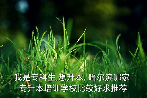 我是專科生,想升本, 哈爾濱哪家 專升本培訓(xùn)學(xué)校比較好求推薦