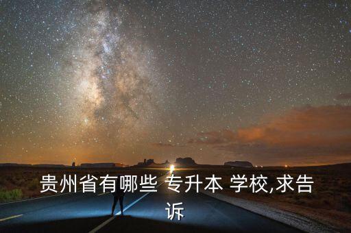  貴州省有哪些 專升本 學校,求告訴