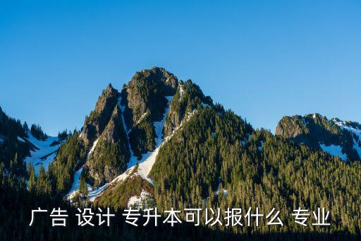 廣告 設(shè)計 專升本可以報什么 專業(yè)