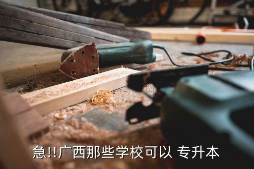 急!!廣西那些學校可以 專升本
