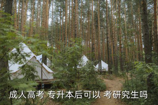 成人高考 專(zhuān)升本后可以 考研究生嗎