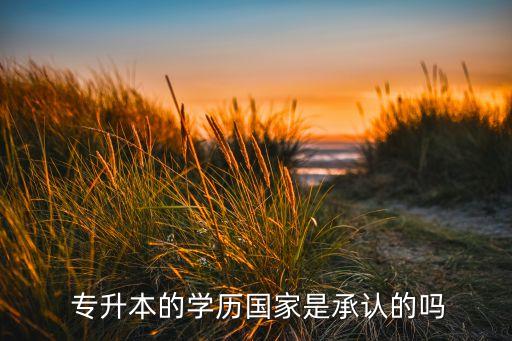  專升本的學(xué)歷國家是承認(rèn)的嗎