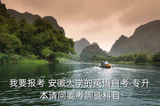 我要報(bào)考 安徽大學(xué)的英語(yǔ)自考 專(zhuān)升本請(qǐng)問(wèn)要考哪些科目