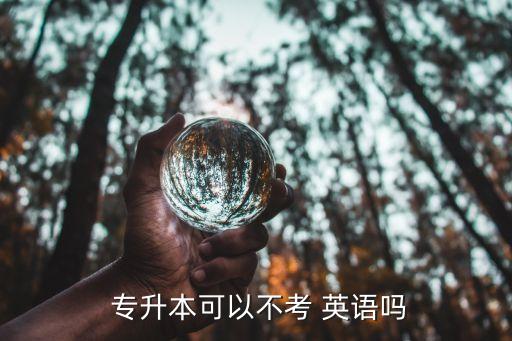  專升本可以不考 英語嗎