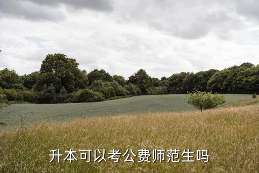 升本可以考公費(fèi)師范生嗎