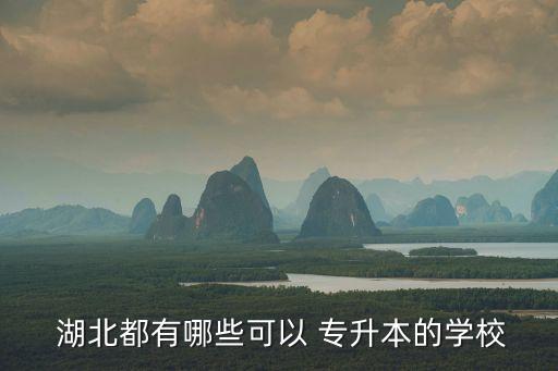  湖北都有哪些可以 專升本的學(xué)校