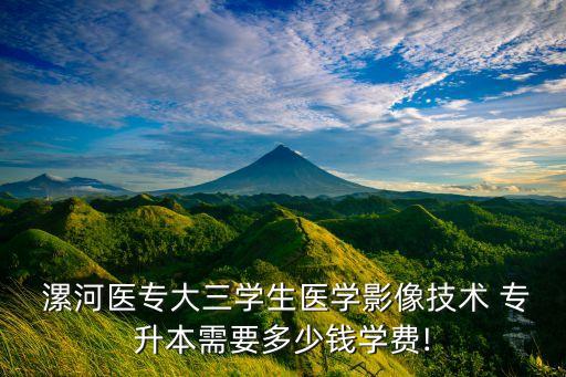  漯河醫(yī)專大三學(xué)生醫(yī)學(xué)影像技術(shù) 專升本需要多少錢學(xué)費(fèi)!