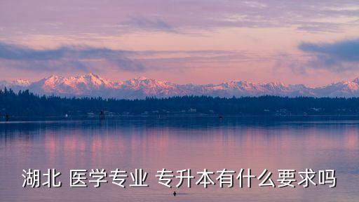湖北 醫(yī)學(xué)專(zhuān)業(yè) 專(zhuān)升本有什么要求嗎