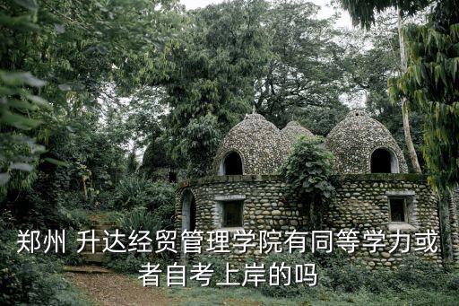 鄭州 升達經(jīng)貿(mào)管理學院有同等學力或者自考上岸的嗎