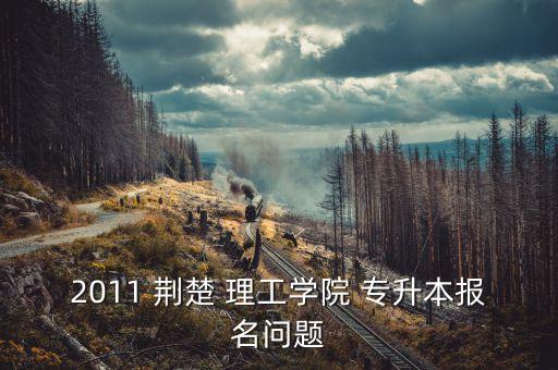 2011 荊楚 理工學(xué)院 專升本報(bào)名問題
