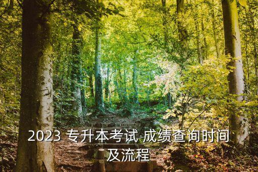 2023 專升本考試 成績查詢時(shí)間及流程