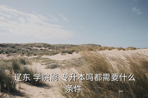  遼東 學(xué)院能 專(zhuān)升本嗎都需要什么條件