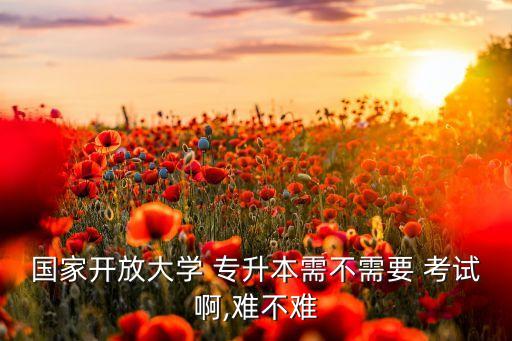 專(zhuān)升本進(jìn)學(xué)校還要考試嗎