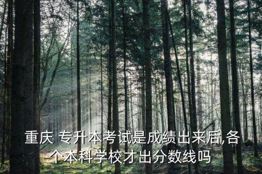  重慶 專升本考試是成績(jī)出來(lái)后,各個(gè)本科學(xué)校才出分?jǐn)?shù)線嗎