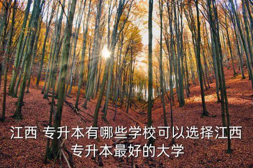 江西 專升本有哪些學(xué)?？梢赃x擇江西 專升本最好的大學(xué)