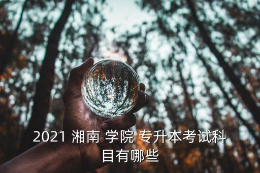 2021 湘南 學院 專升本考試科目有哪些