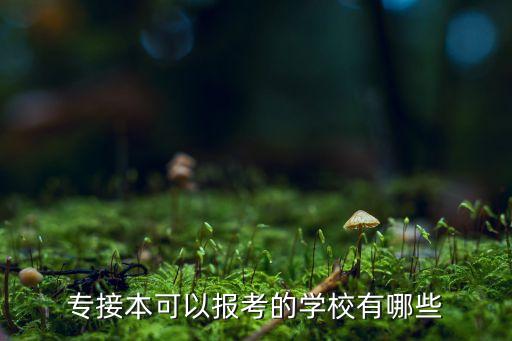 專接本可以報考的學校有哪些