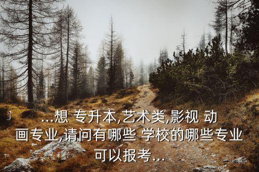...想 專升本,藝術(shù)類,影視 動畫專業(yè),請問有哪些 學(xué)校的哪些專業(yè)可以報(bào)考...