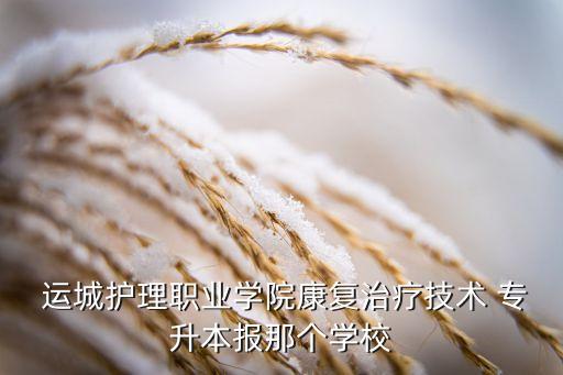  運(yùn)城護(hù)理職業(yè)學(xué)院康復(fù)治療技術(shù) 專(zhuān)升本報(bào)那個(gè)學(xué)校