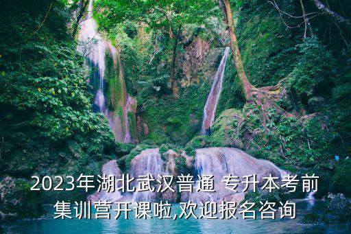 2023年湖北武漢普通 專升本考前集訓(xùn)營(yíng)開課啦,歡迎報(bào)名咨詢