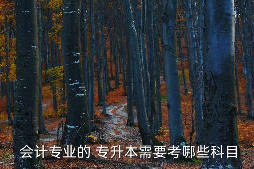  會(huì)計(jì)專(zhuān)業(yè)的 專(zhuān)升本需要考哪些科目
