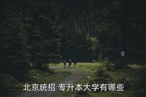  北京統(tǒng)招 專升本大學有哪些