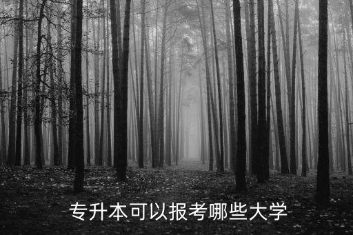  專升本可以報考哪些大學
