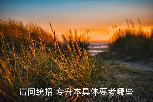 請問統(tǒng)招 專升本具體要考哪些