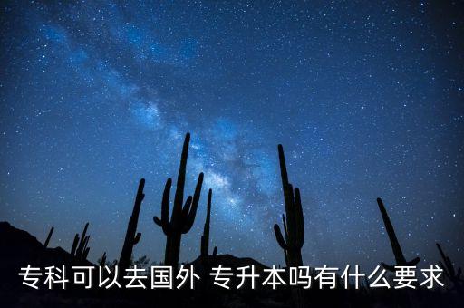 ?？瓶梢匀?guó)外 專升本嗎有什么要求
