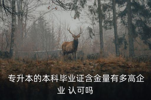  專(zhuān)升本的本科畢業(yè)證含金量有多高企業(yè) 認(rèn)可嗎