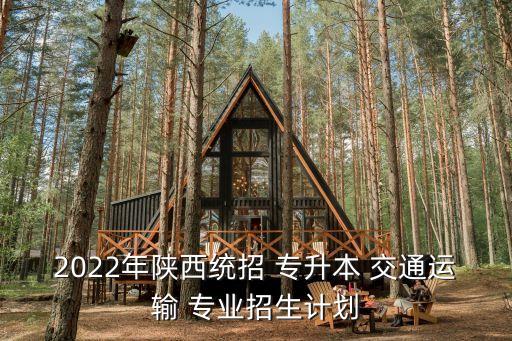 2022年陜西統(tǒng)招 專(zhuān)升本 交通運(yùn)輸 專(zhuān)業(yè)招生計(jì)劃