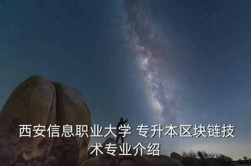  西安信息職業(yè)大學 專升本區(qū)塊鏈技術(shù)專業(yè)介紹