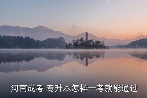  河南成考 專升本怎樣一考就能通過(guò)