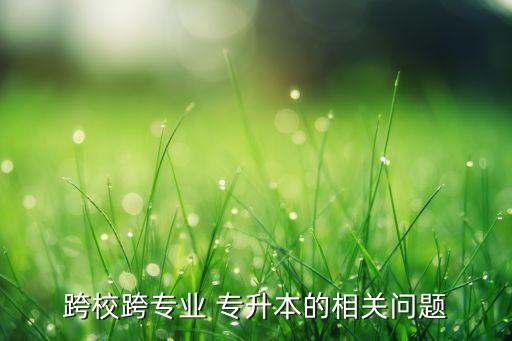 跨?？鐚I(yè) 專升本的相關(guān)問題