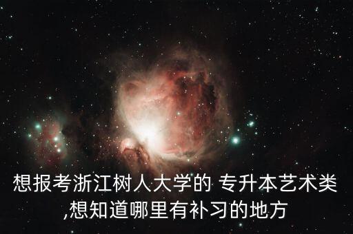 想報(bào)考浙江樹人大學(xué)的 專升本藝術(shù)類,想知道哪里有補(bǔ)習(xí)的地方