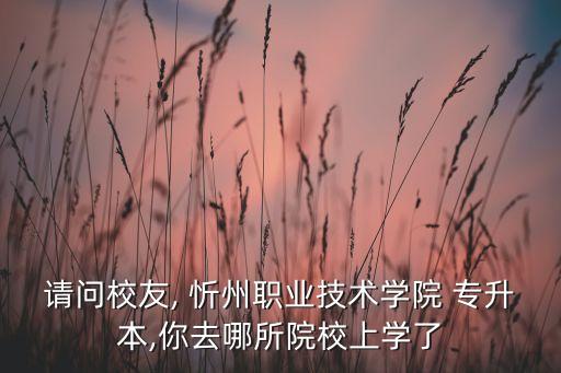 請問校友, 忻州職業(yè)技術(shù)學(xué)院 專升本,你去哪所院校上學(xué)了