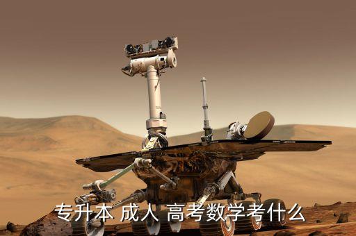  專升本 成人 高考數(shù)學考什么
