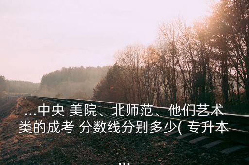 ...中央 美院、北師范、他們藝術(shù)類的成考 分數(shù)線分別多少( 專升本...