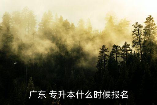 廣東 專(zhuān)升本什么時(shí)候報(bào)名